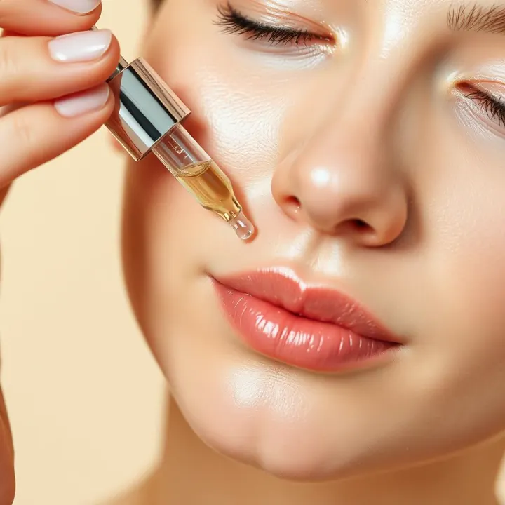 Mulher aplicando sérum facial Lumielle